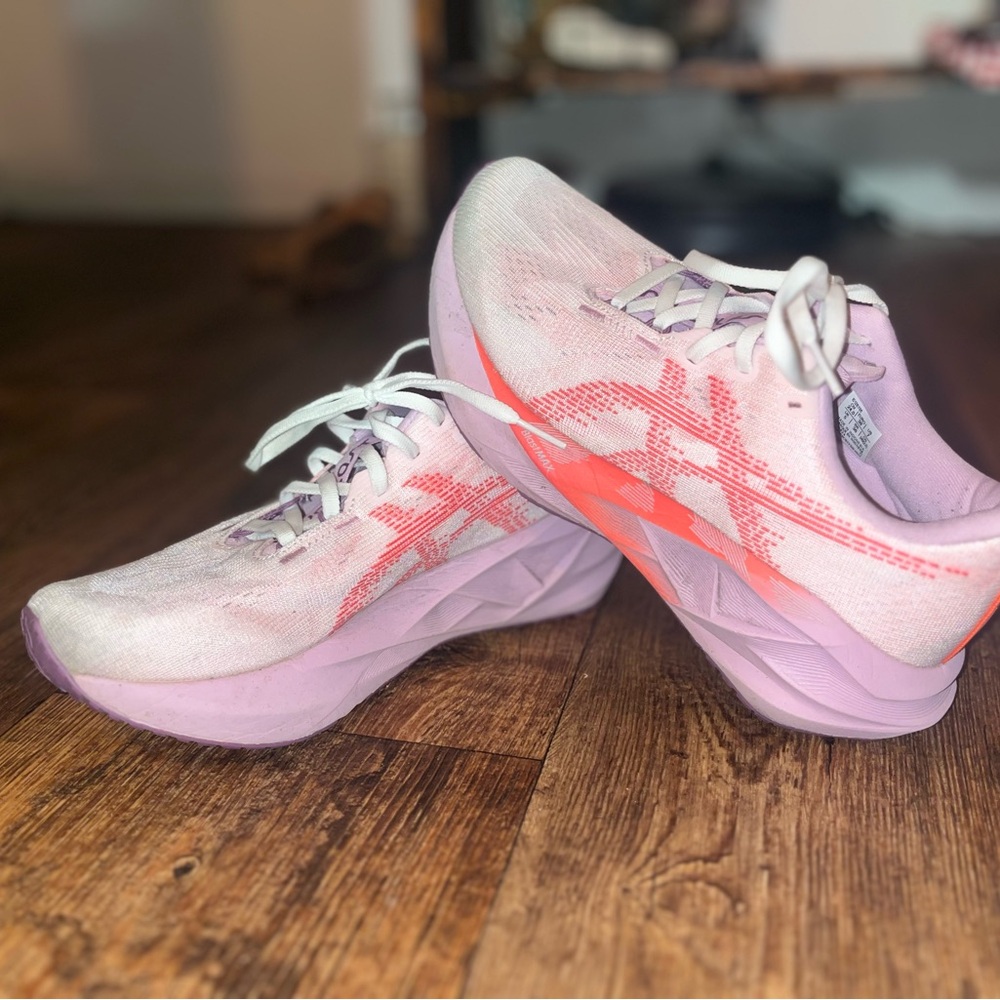 Asics Dynamic Pink Orange Athletic Shoes